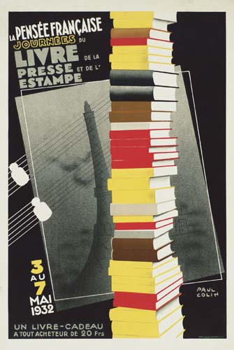 LA PENSEE FRANCAISE JOURNEES DU LIVRE DE LA PRESSE ET DE LESTAMPE. 1932. 23x16 inches. Lucien Serre & Co.